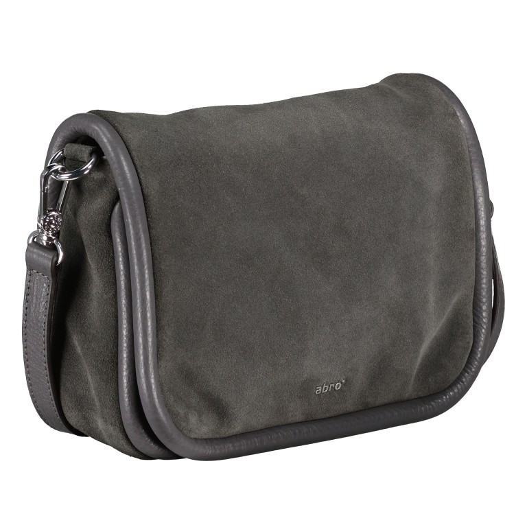 Umhängetasche Willow Crossbody Bag Suede Dark Grey, Farbe: grau, Marke: Abro, EAN: 4067278434032, Abmessungen in cm: 22x16.5x7.5, Bild 2 von 6