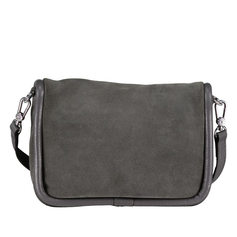 Umhängetasche Willow Crossbody Bag Suede Dark Grey, Farbe: grau, Marke: Abro, EAN: 4067278434032, Abmessungen in cm: 22x16.5x7.5, Bild 3 von 6