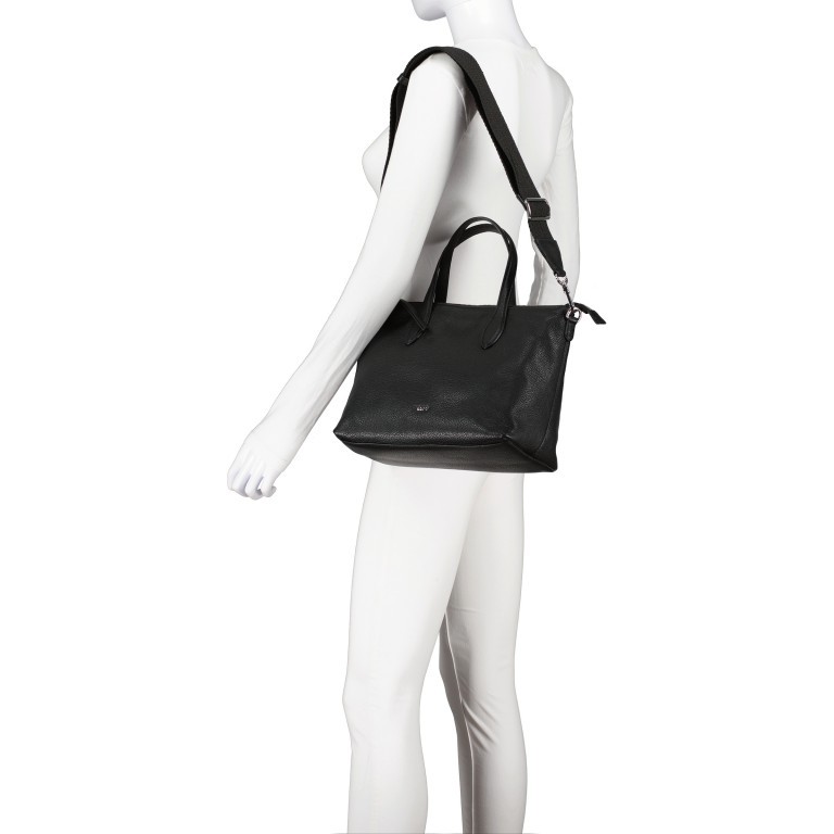 Handtasche Dalia Clivia Small Black Nickel, Farbe: schwarz, Marke: Abro, EAN: 4067278427980, Abmessungen in cm: 27x22x15, Bild 5 von 7