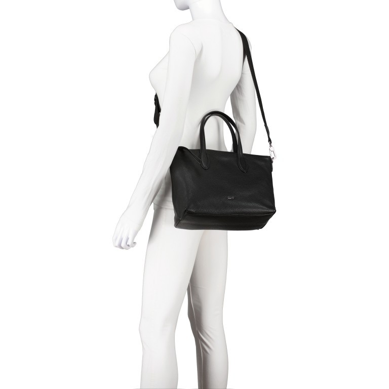 Handtasche Dalia Clivia Small Black Nickel, Farbe: schwarz, Marke: Abro, EAN: 4067278427980, Abmessungen in cm: 27x22x15, Bild 6 von 7
