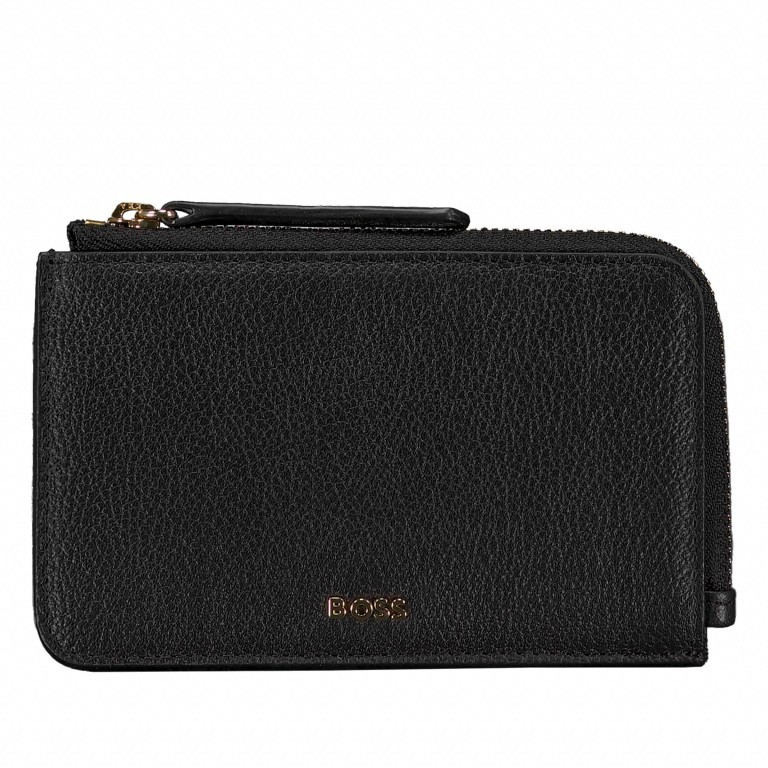 Geldbörse Alyce Zip Coin Holder Black, Farbe: schwarz, Marke: BOSS, EAN: 4063544845397, Abmessungen in cm: 13x8.5x1.5, Bild 1 von 5