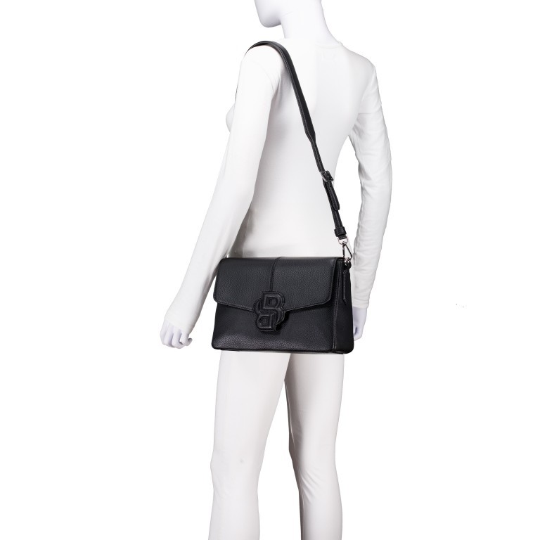 Umhängetasche Anett Saddle Bag Black, Farbe: schwarz, Marke: BOSS, EAN: 4063544844147, Abmessungen in cm: 29.3x20x10, Bild 6 von 8