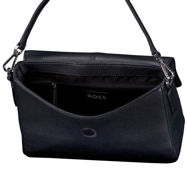 Umhängetasche Anett Saddle Bag Black, Farbe: schwarz, Marke: BOSS, EAN: 4063544844147, Abmessungen in cm: 29.3x20x10, Bild 8 von 8