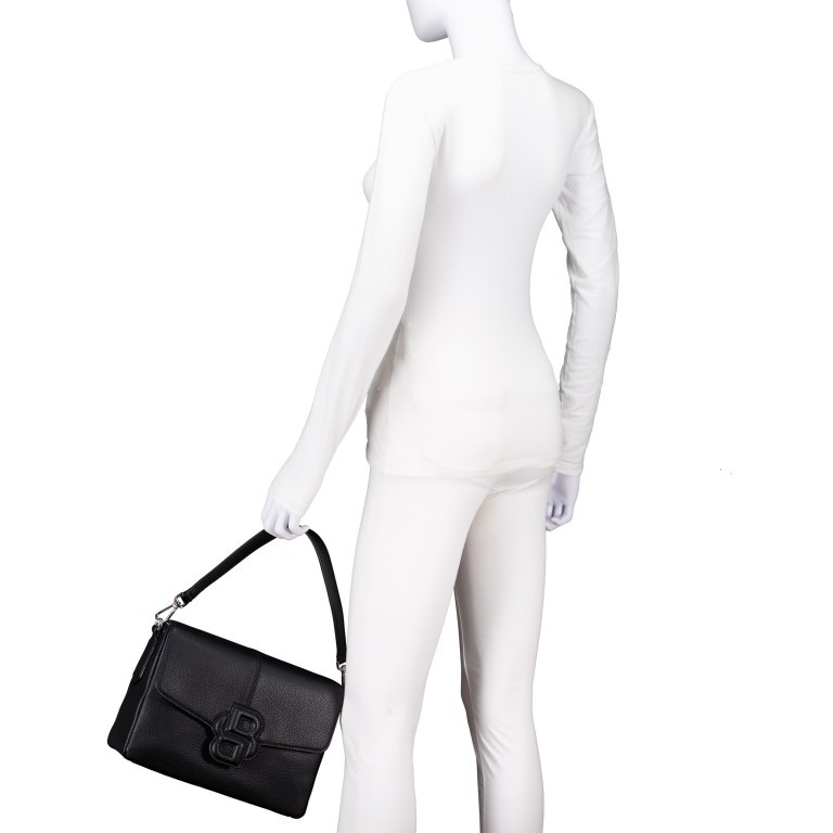 Umhängetasche Anett Saddle Bag Black, Farbe: schwarz, Marke: BOSS, EAN: 4063544844147, Abmessungen in cm: 29.3x20x10, Bild 4 von 8