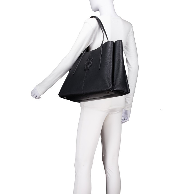 Shopper Anett Tote Bag Black, Farbe: schwarz, Marke: BOSS, EAN: 4063544844093, Abmessungen in cm: 45x29.5x17, Bild 4 von 5