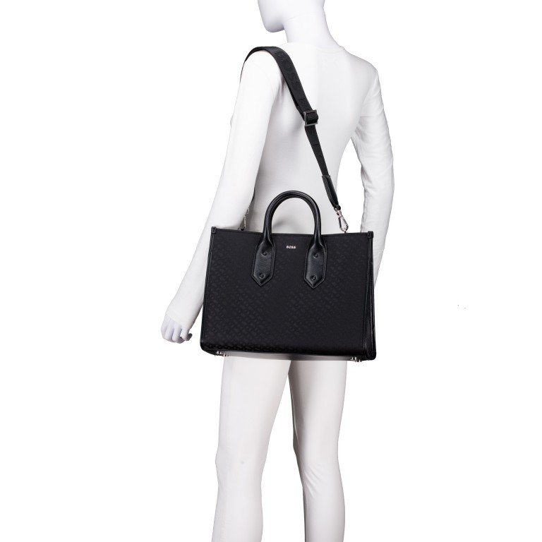 Handtasche Sandy Tote Bag Black, Farbe: schwarz, Marke: BOSS, EAN: 4063544844314, Abmessungen in cm: 36x27x14.5, Bild 5 von 7