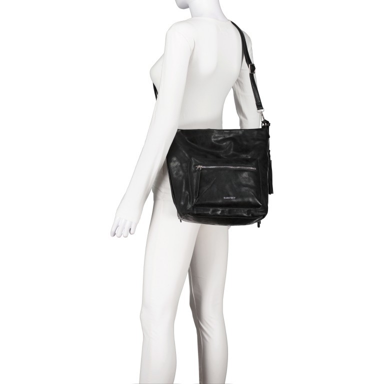 Beuteltasche Carly 14413 Black, Farbe: schwarz, Marke: Suri Frey, EAN: 4056185208430, Abmessungen in cm: 34.5x29.5x12, Bild 6 von 8