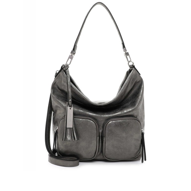 Beuteltasche Carly 14413 Dark Silver, Farbe: metallic, Marke: Suri Frey, EAN: 4056185208478, Abmessungen in cm: 34.5x29.5x12, Bild 1 von 8