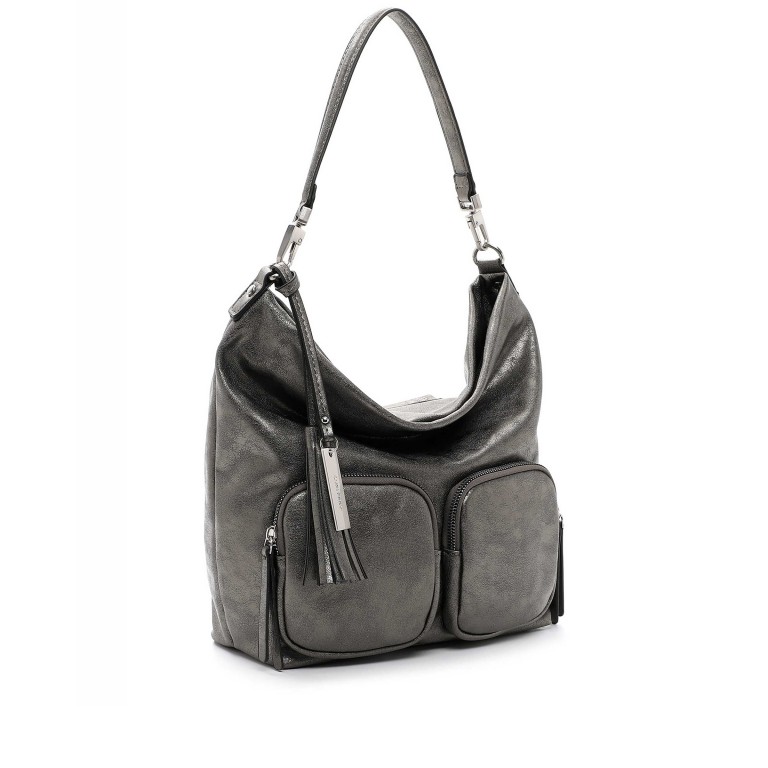 Beuteltasche Carly 14413 Dark Silver, Farbe: metallic, Marke: Suri Frey, EAN: 4056185208478, Abmessungen in cm: 34.5x29.5x12, Bild 2 von 8