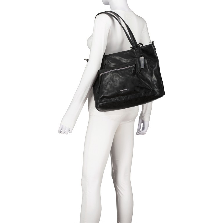 Shopper Carly 14415 Black, Farbe: schwarz, Marke: Suri Frey, EAN: 4056185208485, Abmessungen in cm: 38x28x14, Bild 4 von 8