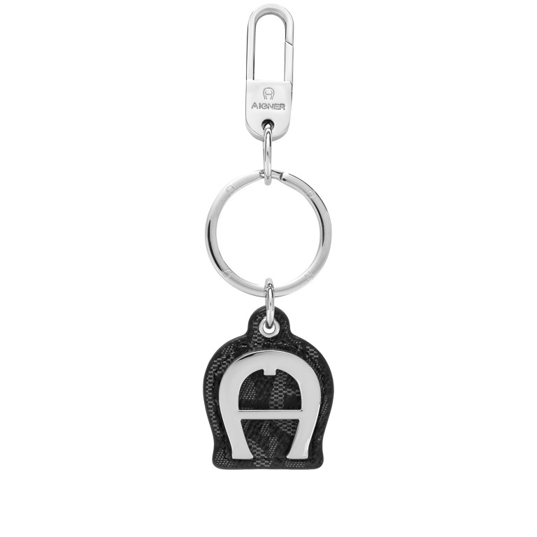 Schlüsselanhänger Logo Black, Farbe: schwarz, Marke: AIGNER, EAN: 4055539553202, Abmessungen in cm: 3.5x7x0.6, Bild 1 von 1