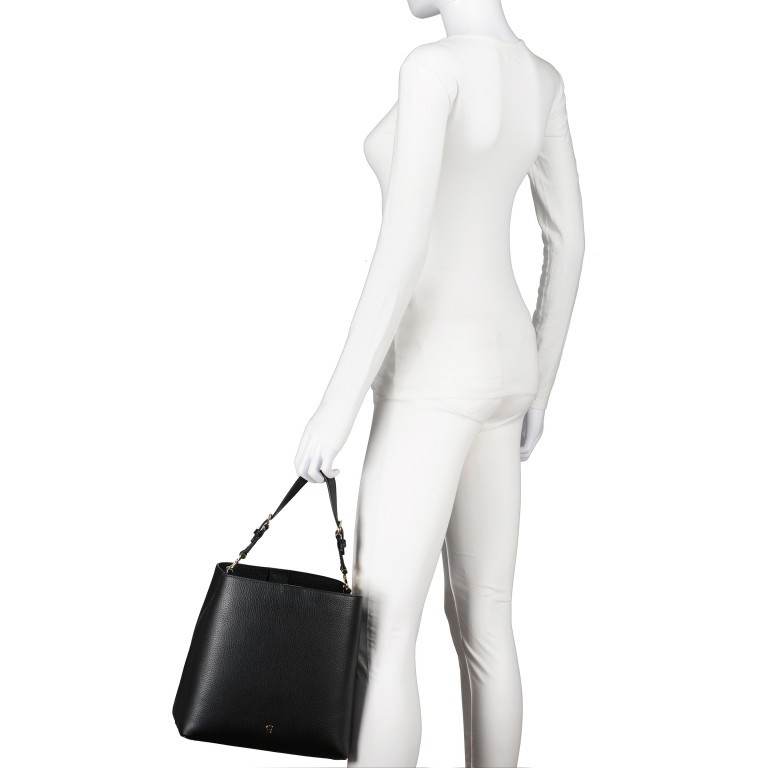 Beuteltasche Delia M Black, Farbe: schwarz, Marke: AIGNER, EAN: 4055539578267, Abmessungen in cm: 27x25.5x13, Bild 3 von 7