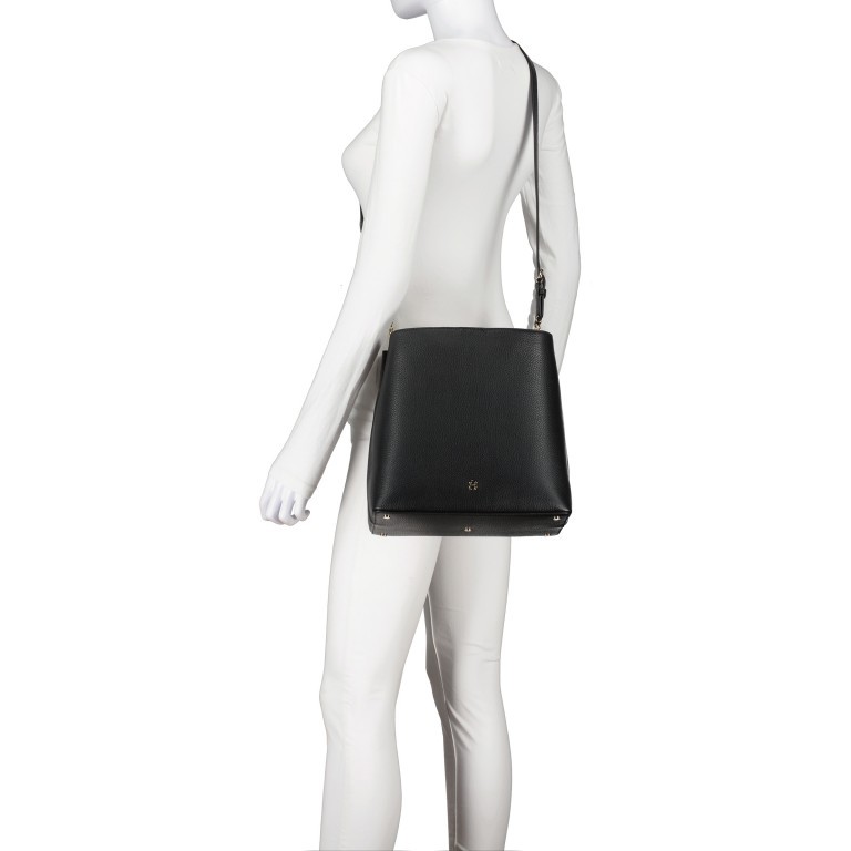 Beuteltasche Delia M Black, Farbe: schwarz, Marke: AIGNER, EAN: 4055539578267, Abmessungen in cm: 27x25.5x13, Bild 6 von 7