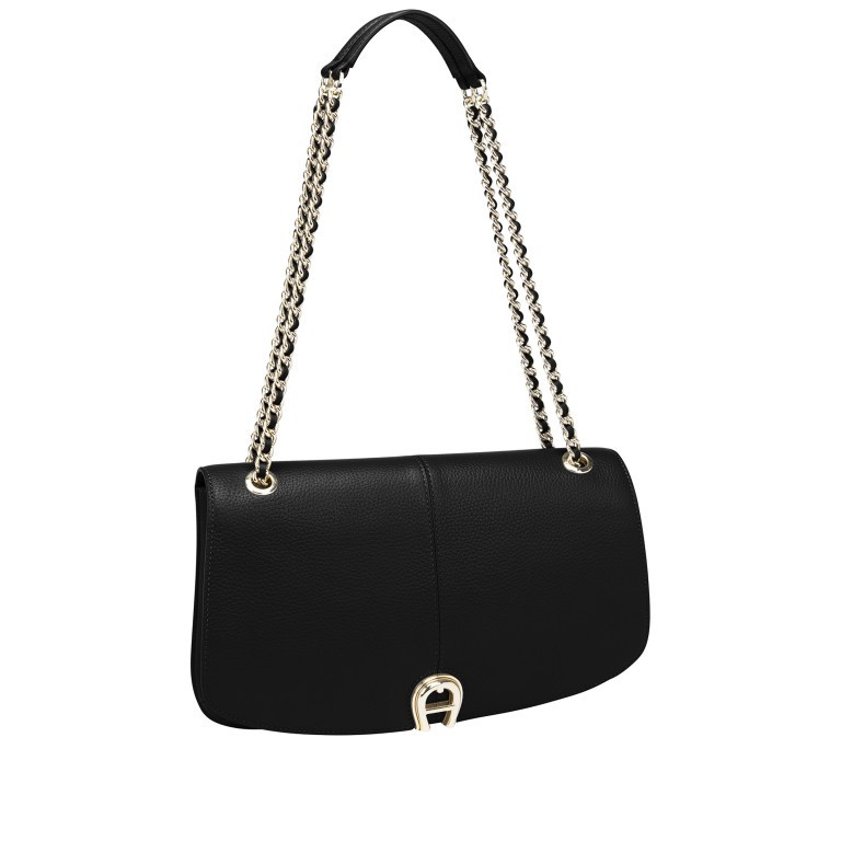 Umhängetasche Marcella M Black, Farbe: schwarz, Marke: AIGNER, EAN: 4055539575785, Abmessungen in cm: 31x20x4, Bild 2 von 6
