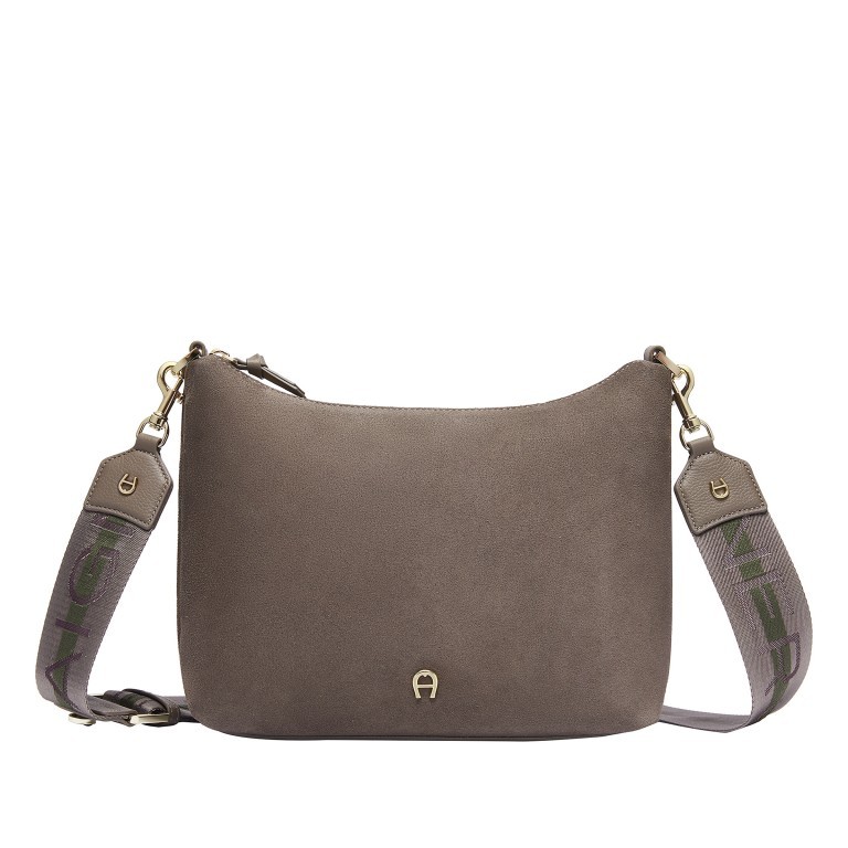 Umhängetasche Zita Suede S Coal Brown, Farbe: braun, Marke: AIGNER, EAN: 4055539576058, Abmessungen in cm: 30x22x9, Bild 1 von 5