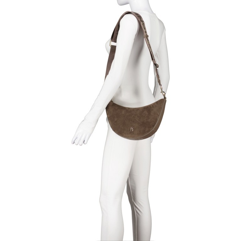 Umhängetasche Zita Suede S Coal Brown, Farbe: braun, Marke: AIGNER, EAN: 4055539576072, Abmessungen in cm: 30x20x6.5, Bild 3 von 5