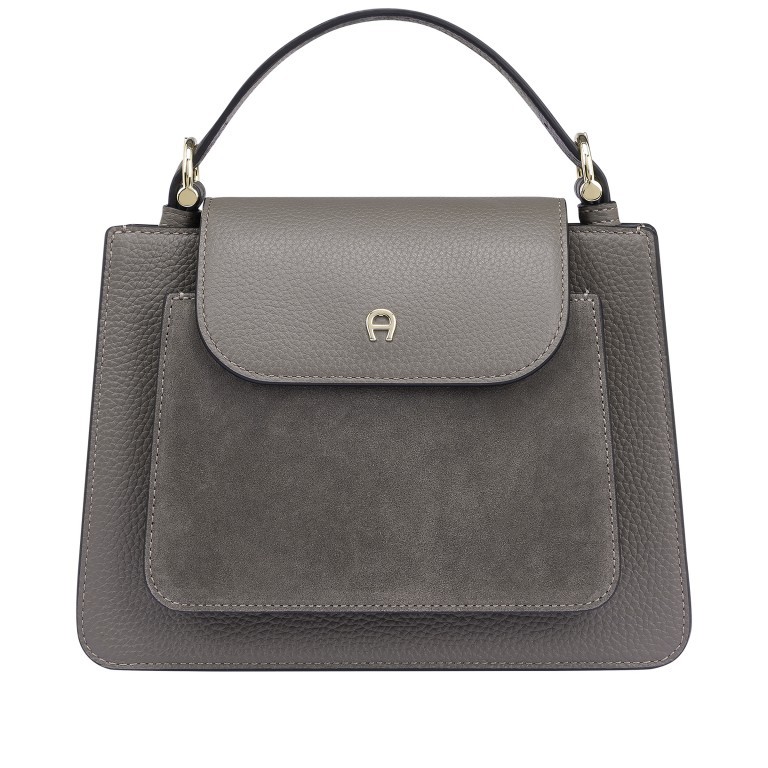 Handtasche Delia Suede S Coal Brown, Farbe: braun, Marke: AIGNER, EAN: 4055539576164, Abmessungen in cm: 23x20x8, Bild 1 von 3