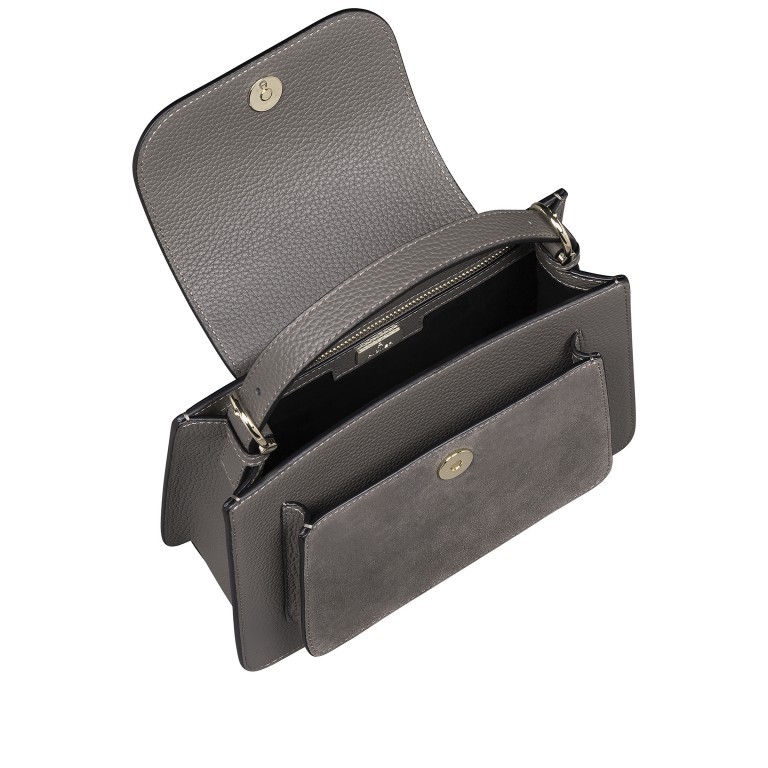Handtasche Delia Suede S Coal Brown, Farbe: braun, Marke: AIGNER, EAN: 4055539576164, Abmessungen in cm: 23x20x8, Bild 3 von 3