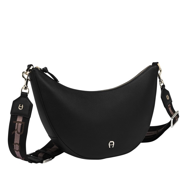 Beuteltasche Zita M Black Coloured, Farbe: schwarz, Marke: AIGNER, EAN: 4055539575525, Abmessungen in cm: 35x23x7.5, Bild 2 von 5