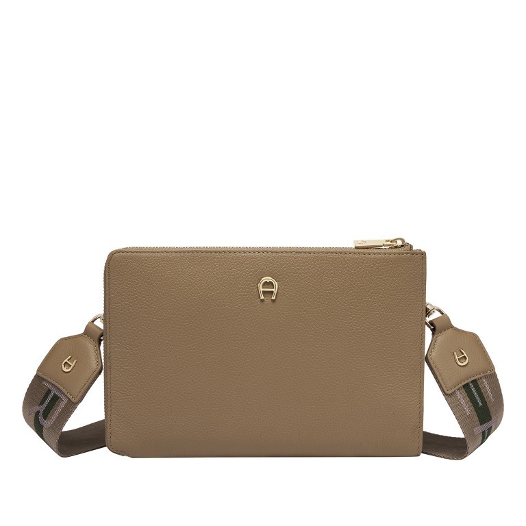 Umhängetasche / Clutch Zita Fashion Pouch Trench Beige, Farbe: cognac, Marke: AIGNER, EAN: 4055539582042, Abmessungen in cm: 23.5x16x2.5, Bild 1 von 5