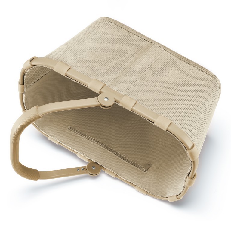 Einkaufskorb Carrybag Cord Sand, Farbe: beige, Marke: Reisenthel, EAN: 4012013739477, Abmessungen in cm: 48x29x28, Bild 4 von 6