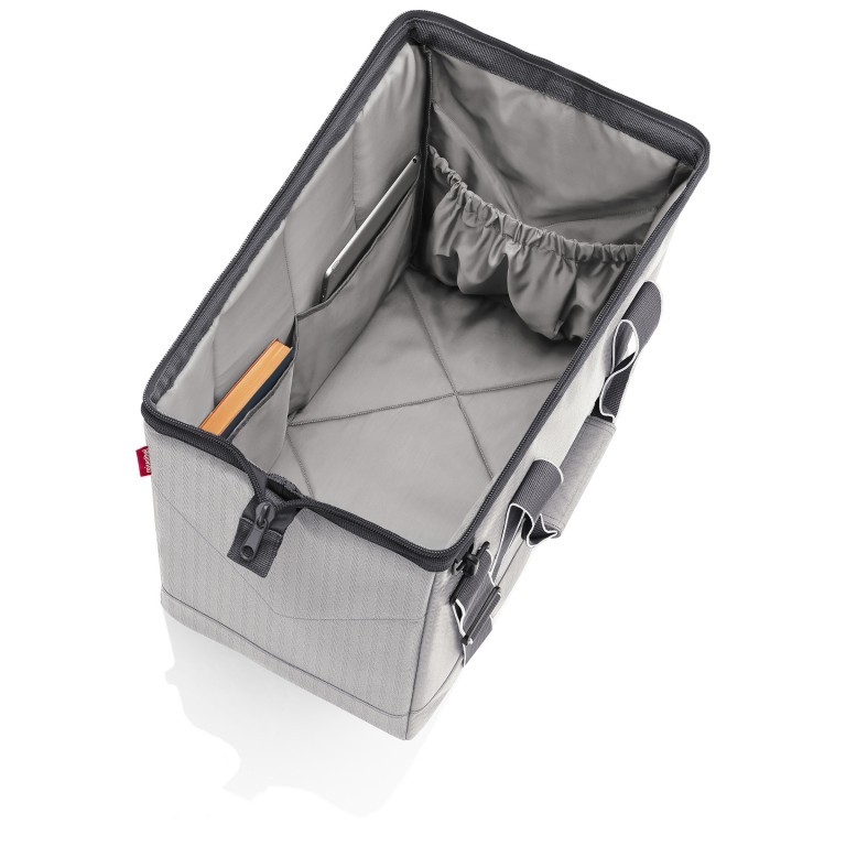 Reisetasche Allrounder L Herringbone Grey, Farbe: grau, Marke: Reisenthel, EAN: 4012013739019, Abmessungen in cm: 48x39.5x29, Bild 2 von 2