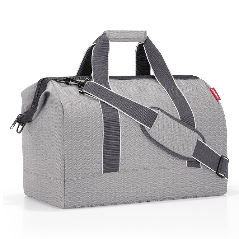 Reisetasche Allrounder L Herringbone Grey, Farbe: grau, Marke: Reisenthel, EAN: 4012013739019, Abmessungen in cm: 48x39.5x29, Bild 1 von 2