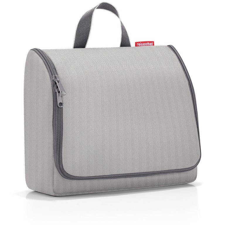 Kulturbeutel Toiletbag XL zum Aufhängen Herringbone Grey, Farbe: grau, Marke: Reisenthel, EAN: 4012013739248, Abmessungen in cm: 28x25x10, Bild 1 von 3