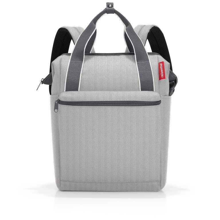 Rucksack Allrounder R Herringbone Grey, Farbe: grau, Marke: Reisenthel, EAN: 4012013738869, Abmessungen in cm: 31x39x17, Bild 1 von 5