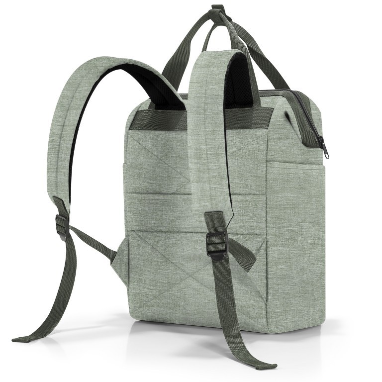 Rucksack Allrounder R Sage, Farbe: grün/oliv, Marke: Reisenthel, EAN: 4012013738852, Abmessungen in cm: 31x39x17, Bild 2 von 3