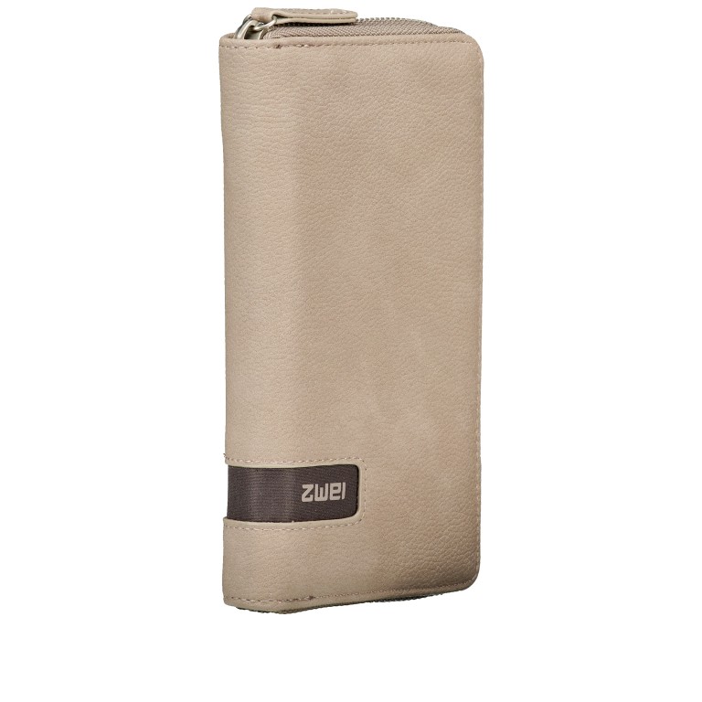 Geldbörse Mademoiselle Wallet MW2 Nubuk Cappuccino, Farbe: braun, Marke: Zwei, EAN: 4250257935679, Abmessungen in cm: 19.5x10x3, Bild 2 von 5