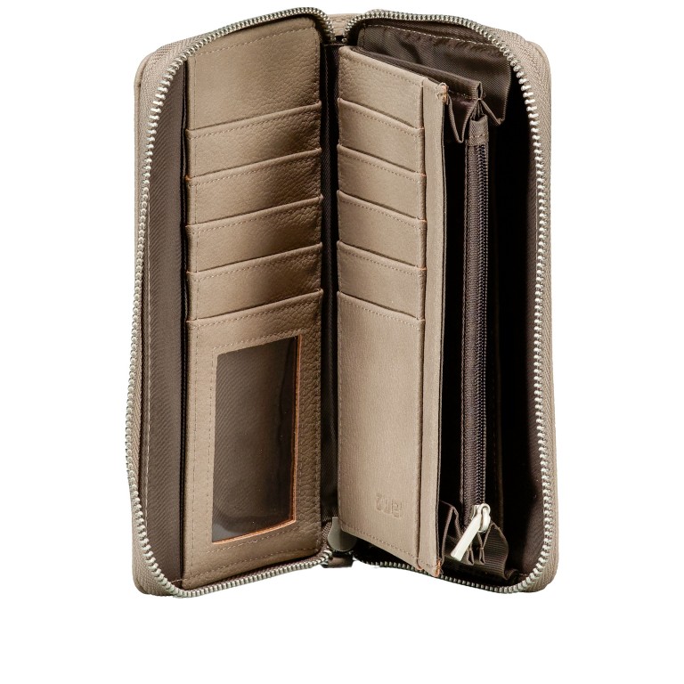 Geldbörse Mademoiselle Wallet MW2 Nubuk Cappuccino, Farbe: braun, Marke: Zwei, EAN: 4250257935679, Abmessungen in cm: 19.5x10x3, Bild 4 von 5