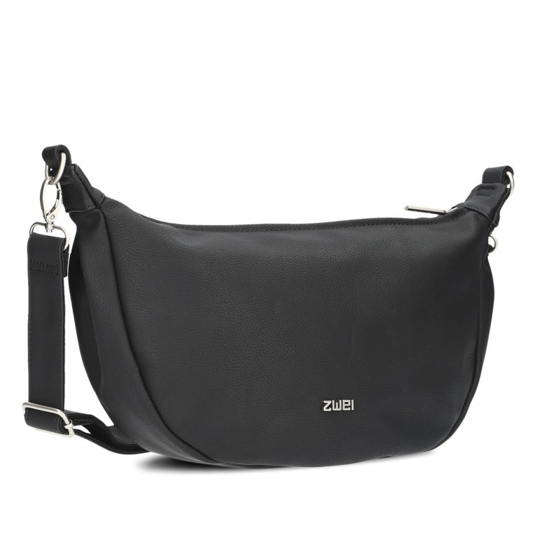 Beuteltasche Mademoiselle Halfmoon Bag M70 Nubuk Black, Farbe: schwarz, Marke: Zwei, EAN: 4250257934115, Abmessungen in cm: 34x18x11, Bild 2 von 8