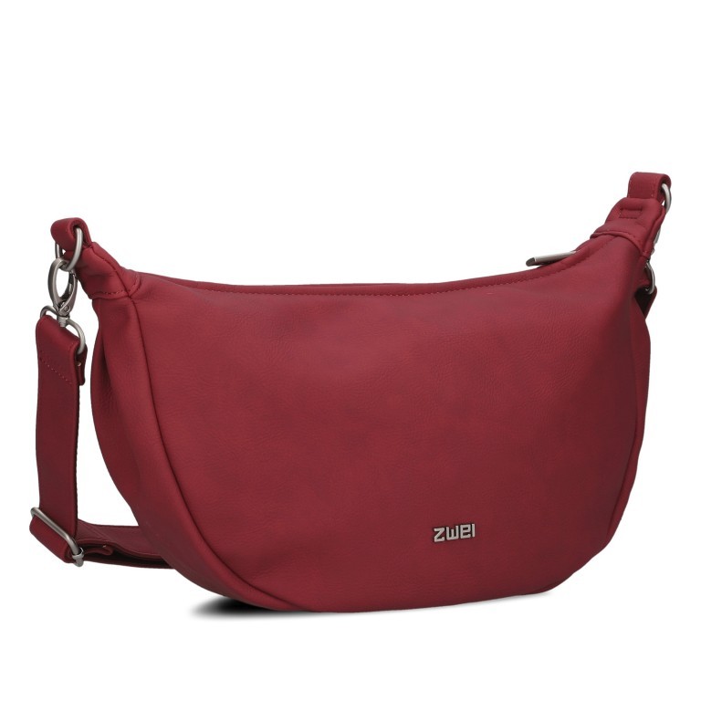 Beuteltasche Mademoiselle Halfmoon Bag M70 Lipstick, Farbe: rot/weinrot, Marke: Zwei, EAN: 4250257935068, Abmessungen in cm: 34x18x11, Bild 2 von 8