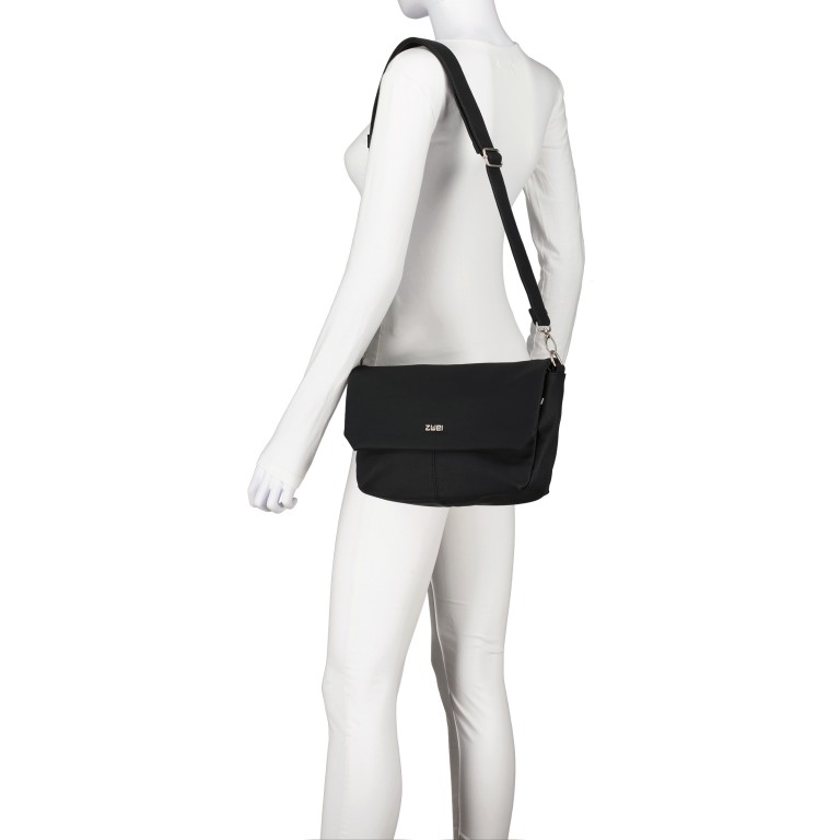Umhängetasche Mademoiselle M60 Nubuk Black, Farbe: schwarz, Marke: Zwei, EAN: 4250257935129, Abmessungen in cm: 33x19x10, Bild 6 von 8