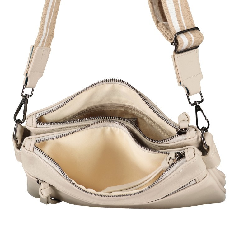 Umhängetasche Lizzy Ecru, Farbe: beige, Marke: Flanigan, EAN: 4066727005199, Abmessungen in cm: 25x18x3, Bild 6 von 6
