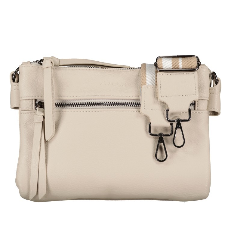 Umhängetasche Lizzy Ecru, Farbe: beige, Marke: Flanigan, EAN: 4066727005199, Abmessungen in cm: 25x18x3, Bild 1 von 6