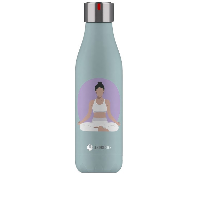 Trinkflasche Urban Yoga Hellgrün, Farbe: grün/oliv, Marke: Les Artistes, EAN: 3614300043062, Bild 1 von 1