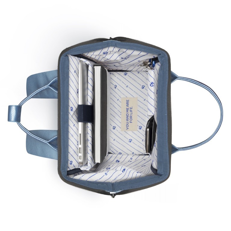 Rucksack Adventurer Medium Bourgas mit zwei auswechselbaren Vortaschen Blue, Farbe: blau/petrol, Marke: Cabaia, EAN: 3701328399131, Abmessungen in cm: 27x41x16, Bild 8 von 10