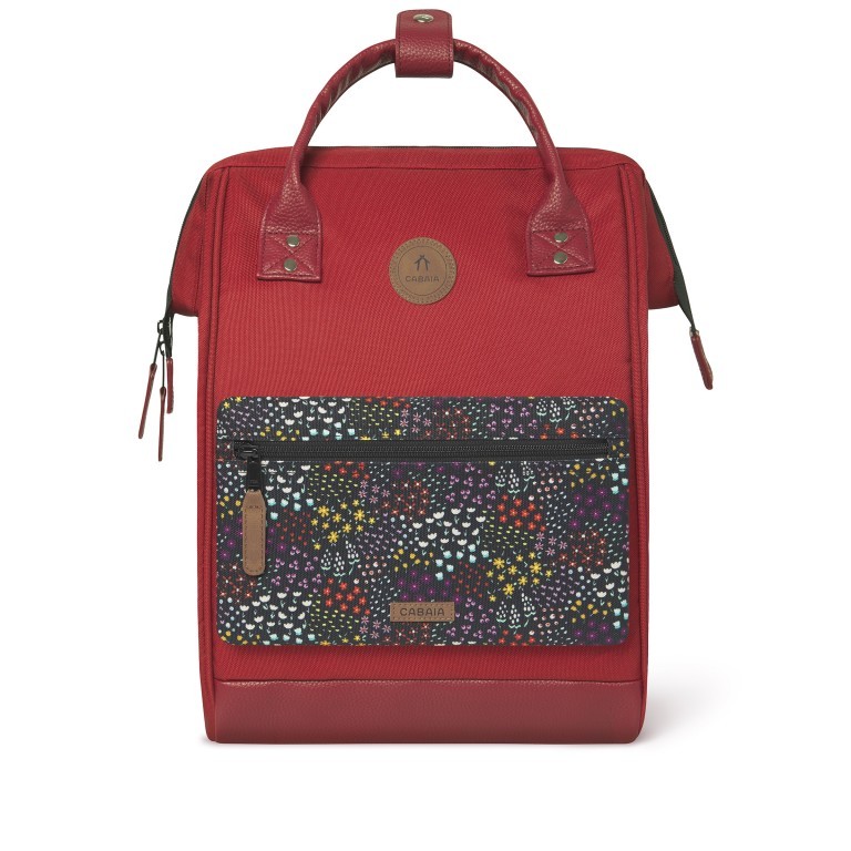 Rucksack Adventurer Medium Akranes mit zwei auswechselbaren Vortaschen Hellrot, Farbe: rot/weinrot, Marke: Cabaia, EAN: 3701328399827, Abmessungen in cm: 27x41x16, Bild 2 von 10