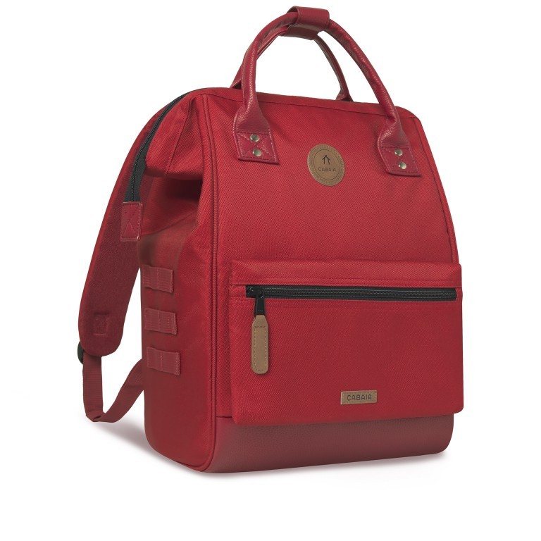 Rucksack Adventurer Medium Akranes mit zwei auswechselbaren Vortaschen Hellrot, Farbe: rot/weinrot, Marke: Cabaia, EAN: 3701328399827, Abmessungen in cm: 27x41x16, Bild 4 von 10