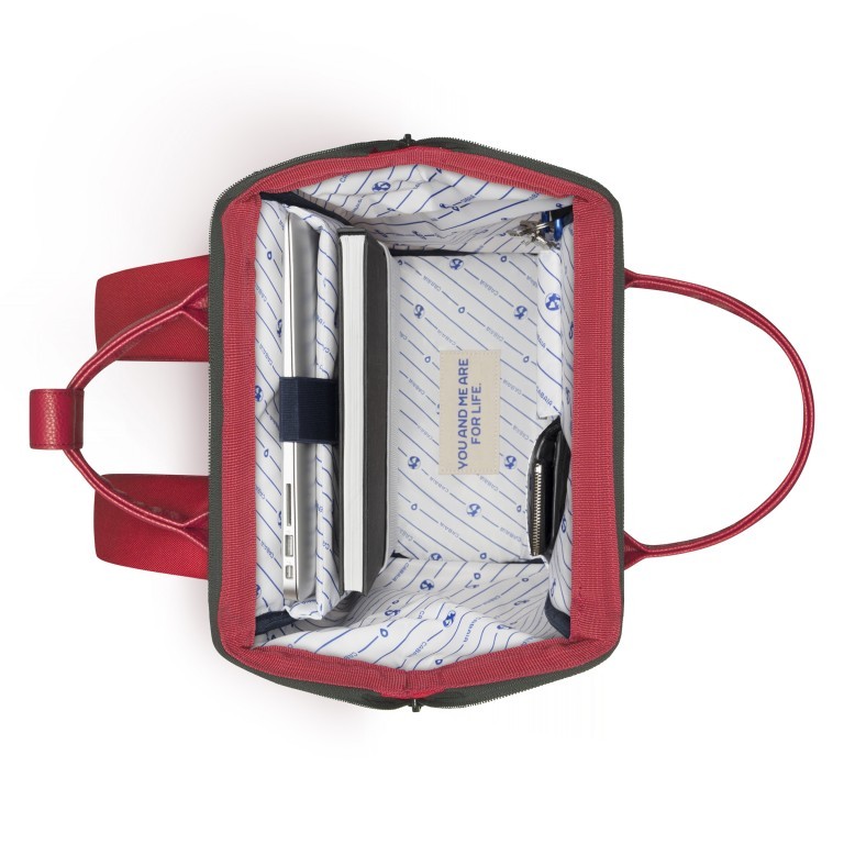 Rucksack Adventurer Medium Akranes mit zwei auswechselbaren Vortaschen Hellrot, Farbe: rot/weinrot, Marke: Cabaia, EAN: 3701328399827, Abmessungen in cm: 27x41x16, Bild 8 von 10