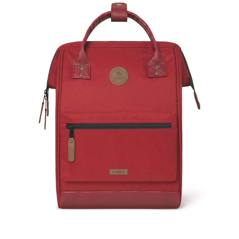 Rucksack Adventurer Medium Akranes mit zwei auswechselbaren Vortaschen Hellrot, Farbe: rot/weinrot, Marke: Cabaia, EAN: 3701328399827, Abmessungen in cm: 27x41x16, Bild 3 von 10