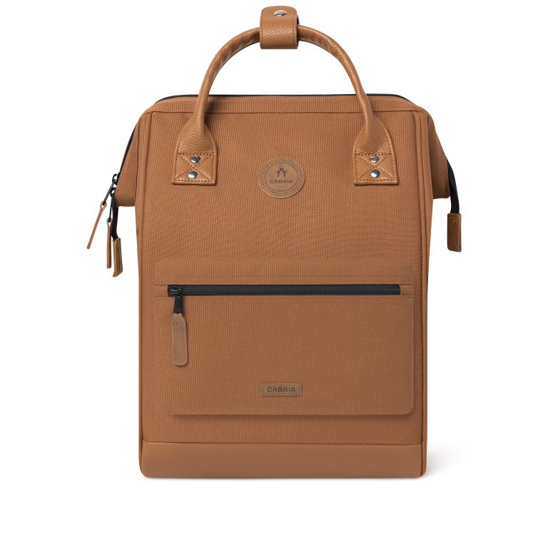 Rucksack Adventurer Medium Turin mit zwei auswechselbaren Vortaschen Camel, Farbe: cognac, Marke: Cabaia, EAN: 3701328319665, Abmessungen in cm: 27x41x16, Bild 3 von 10