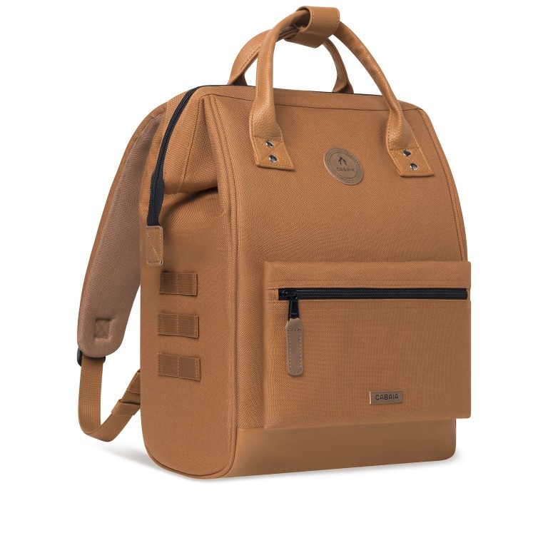Rucksack Adventurer Medium Turin mit zwei auswechselbaren Vortaschen Camel, Farbe: cognac, Marke: Cabaia, EAN: 3701328319665, Abmessungen in cm: 27x41x16, Bild 4 von 10