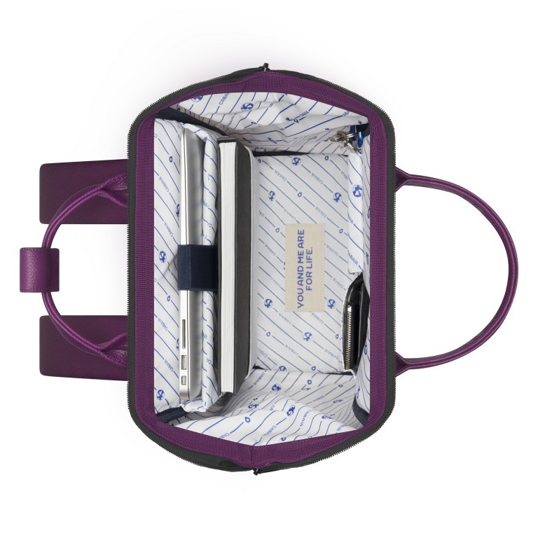 Rucksack Adventurer Medium Kingston mit zwei auswechselbaren Vortaschen Lila, Farbe: flieder/lila, Marke: Cabaia, EAN: 3701328393061, Abmessungen in cm: 27x41x16, Bild 8 von 10
