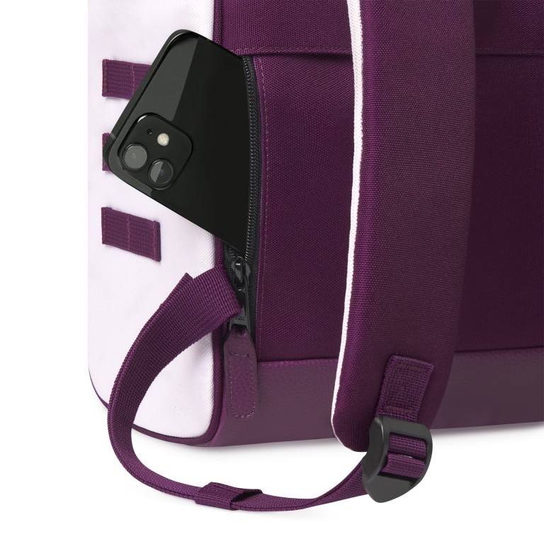 Rucksack Adventurer Medium Kingston mit zwei auswechselbaren Vortaschen Lila, Farbe: flieder/lila, Marke: Cabaia, EAN: 3701328393061, Abmessungen in cm: 27x41x16, Bild 10 von 10