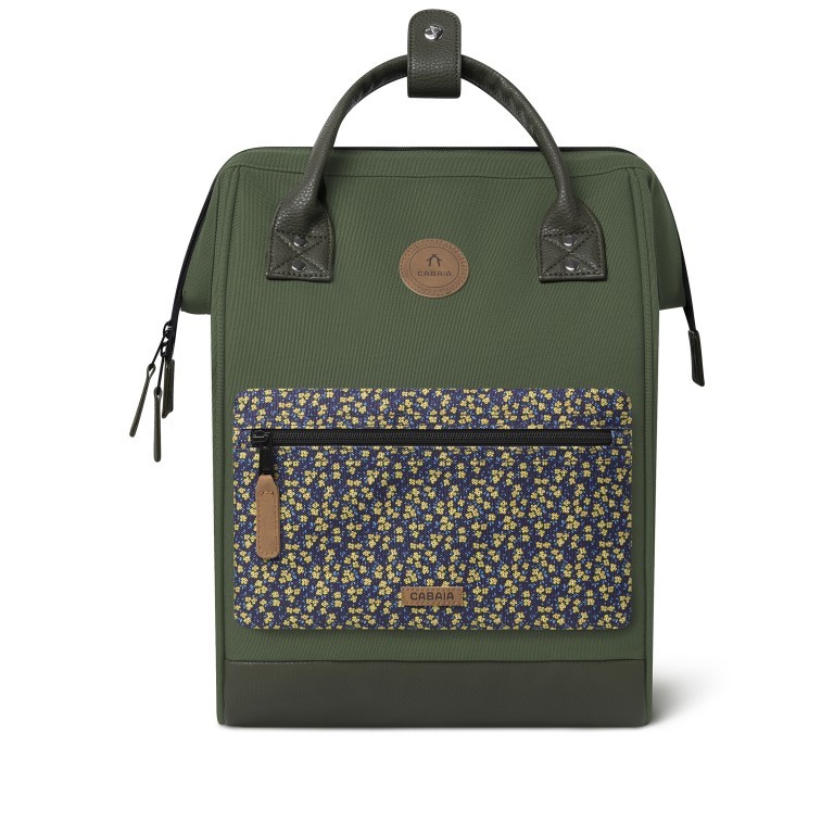 Rucksack Adventurer Medium Seoul mit zwei auswechselbaren Vortaschen Grün, Farbe: grün/oliv, Marke: Cabaia, EAN: 3701328303527, Abmessungen in cm: 27x41x16, Bild 2 von 10