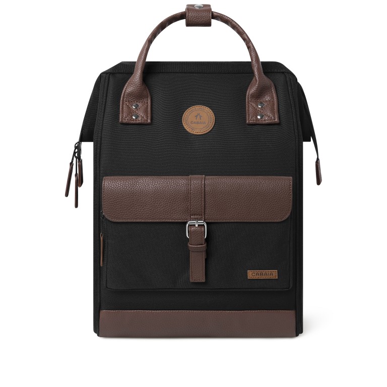 Rucksack Adventurer Medium Managuga mit zwei auswechselbaren Vortaschen Schwarz, Farbe: schwarz, Marke: Cabaia, EAN: 3701328390725, Abmessungen in cm: 27x41x16, Bild 3 von 10