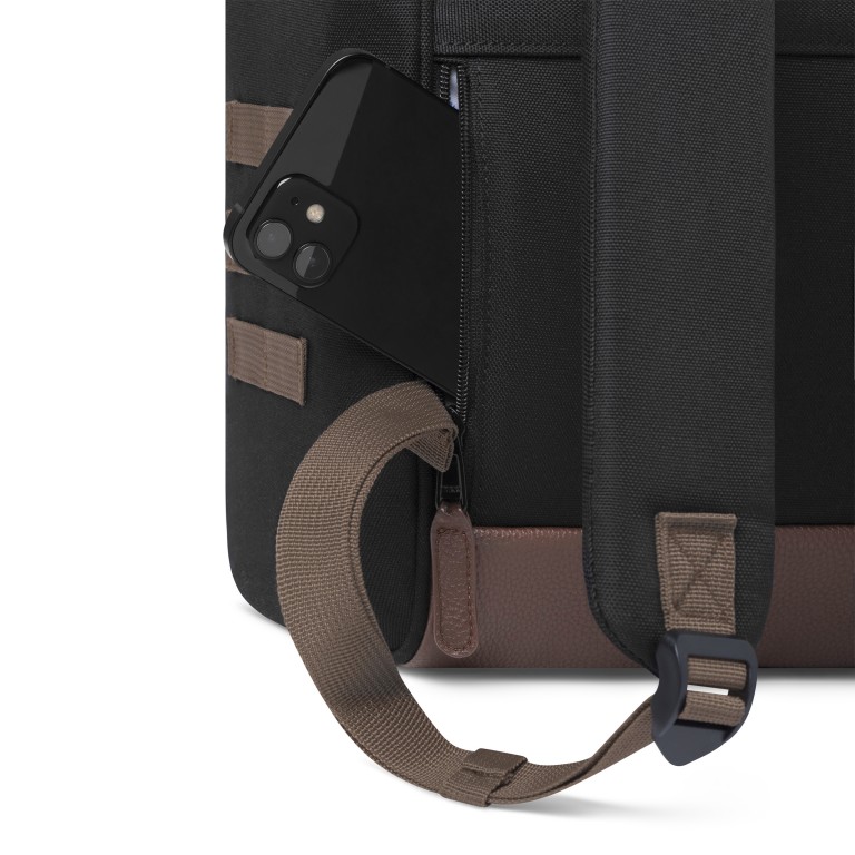 Rucksack Adventurer Medium Managuga mit zwei auswechselbaren Vortaschen Schwarz, Farbe: schwarz, Marke: Cabaia, EAN: 3701328390725, Abmessungen in cm: 27x41x16, Bild 10 von 10